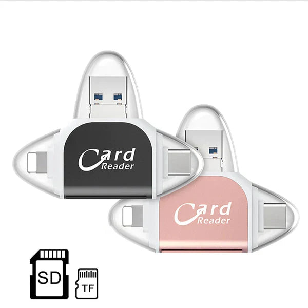 4-IN-1 UNIVERSAALI MONIPORTTINEN SD/TF-KORTINLUKIJA