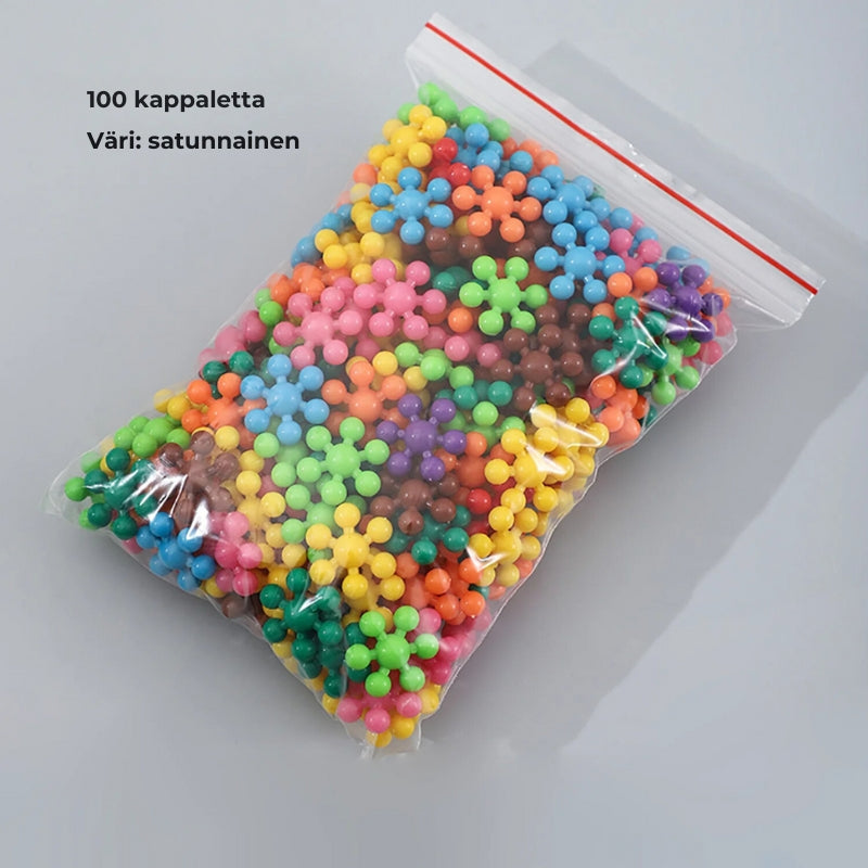 Montessori Lumihiutale-rakennuspalikat