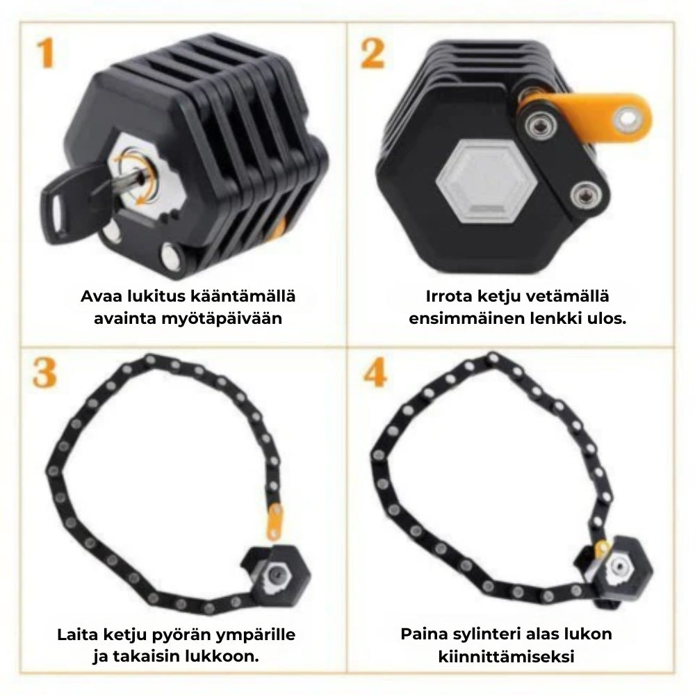 LockSure Security Tool™ -varkaudenestolukko pyörälle