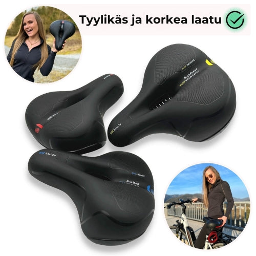 Mukava pyörän satula iskunvaimennuksella