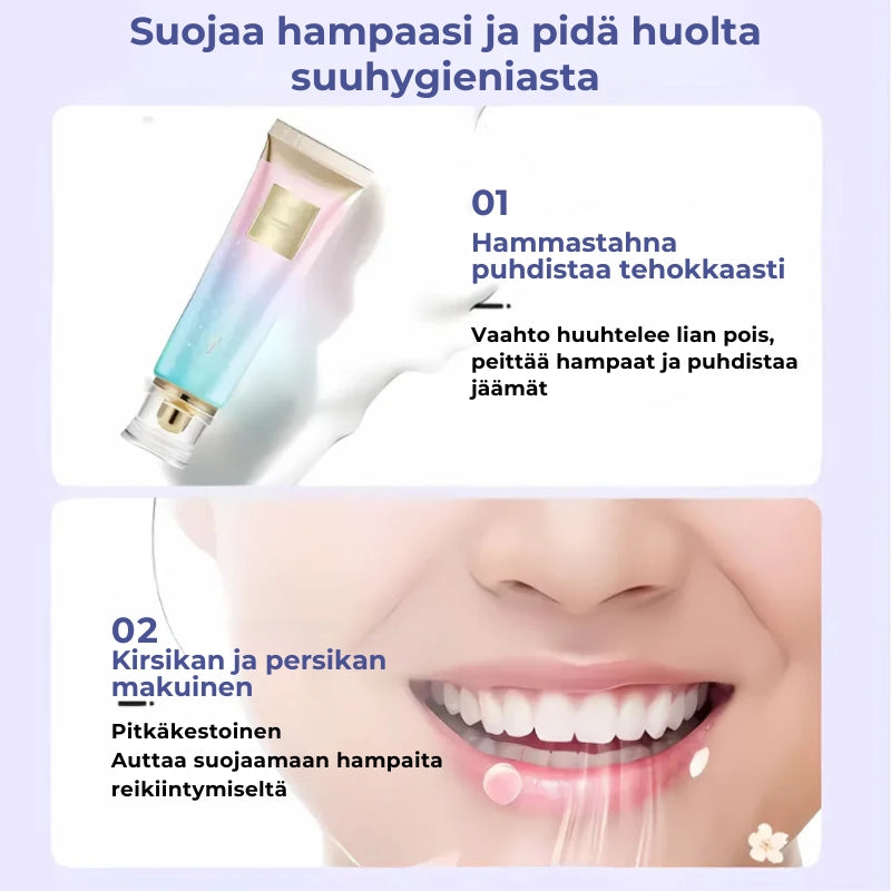 Niasiiniamidi hammastahna tahrojen poistoon ja valkaisuun