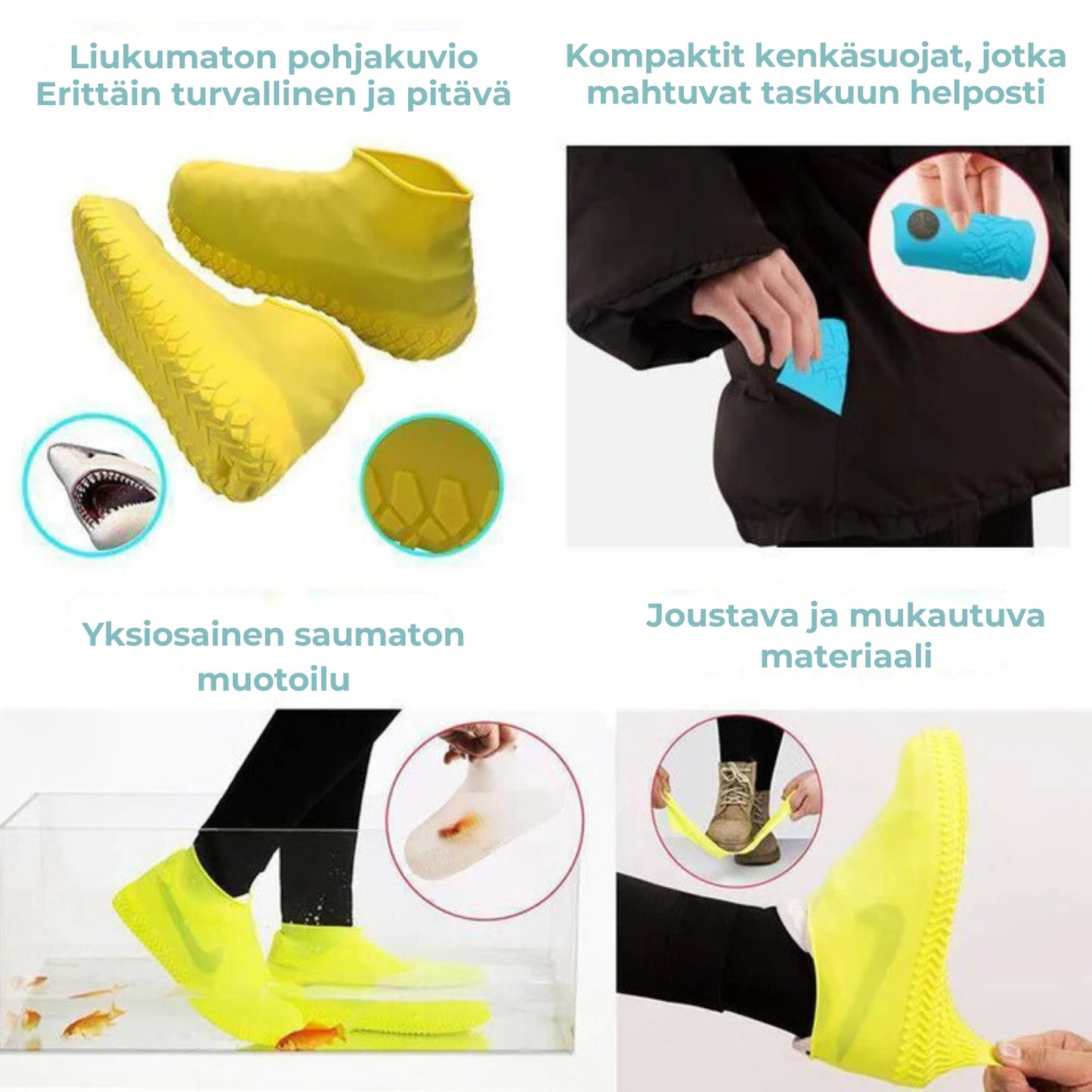 Unisex vedenpitävät silikonisuojat kengille