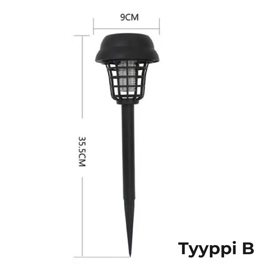 Aurinkoenergialla toimiva LED-hyönteisvalaisin