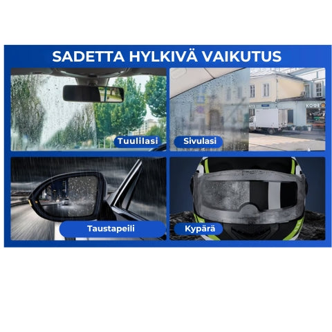 Vettähylkivä lasinpesuneste + harja