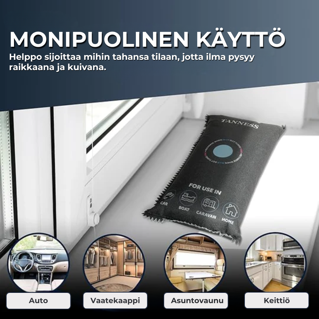 Kosteudenpoistotyynyt liukumattomalla alustalla | Estää kondendoitumista | Imee kosteutta | Uudelleenkäytettävä