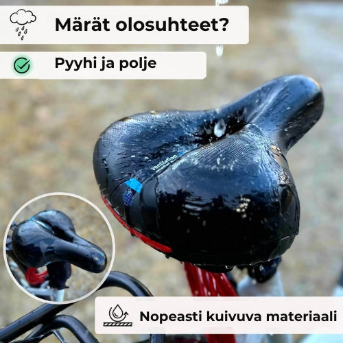 Mukava pyörän satula iskunvaimennuksella