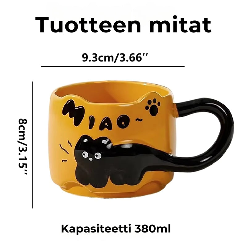 Pinottavat keraamiset kissamukit