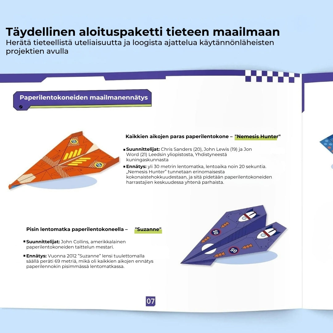 Luova DIY-paperilennokkisarja – 16 erilaista mallia