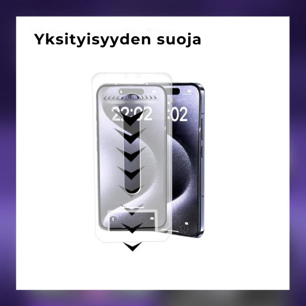 Premium pölyä hylkivä iPhone näytönsuoja