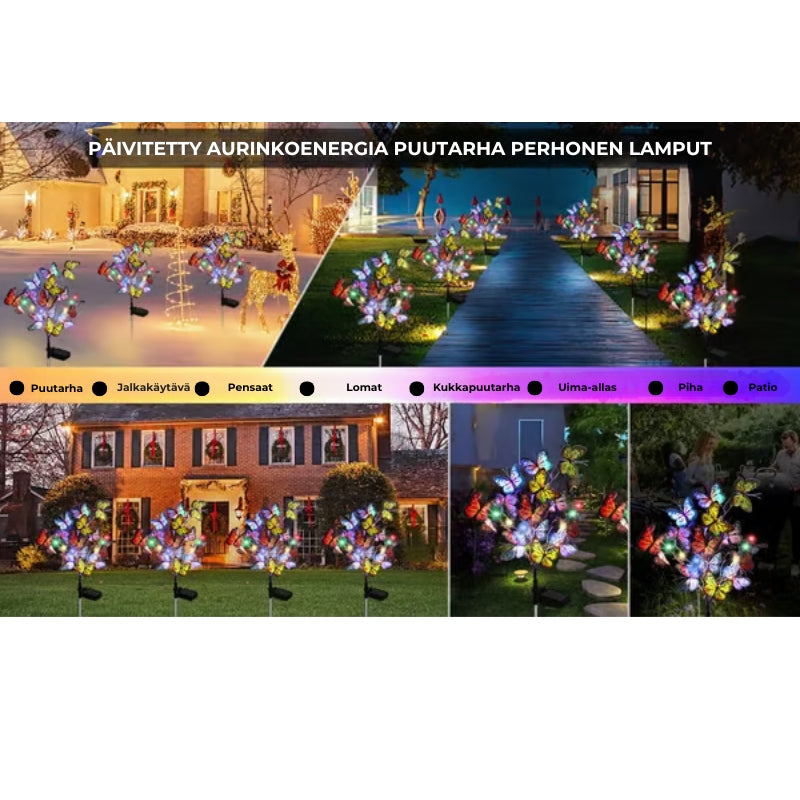 đŠ Aurinkoenergialla toimivat perhosvalaisimet