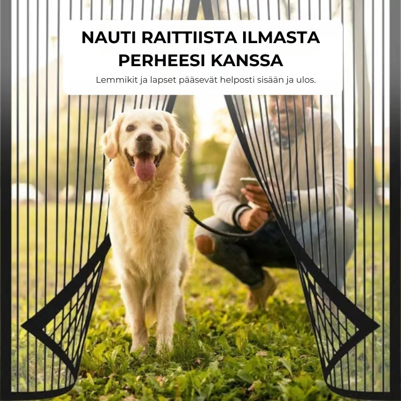 Magneettinen hyttyssuoja oveen – 5min asennus