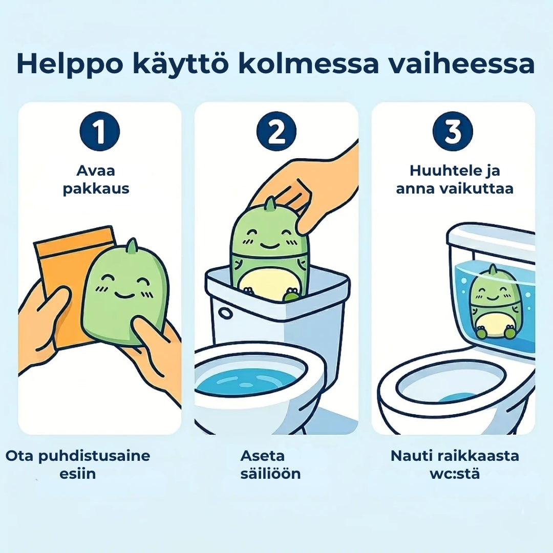 WC-puhdistusaine dinosauruspullossa (3 kpl)