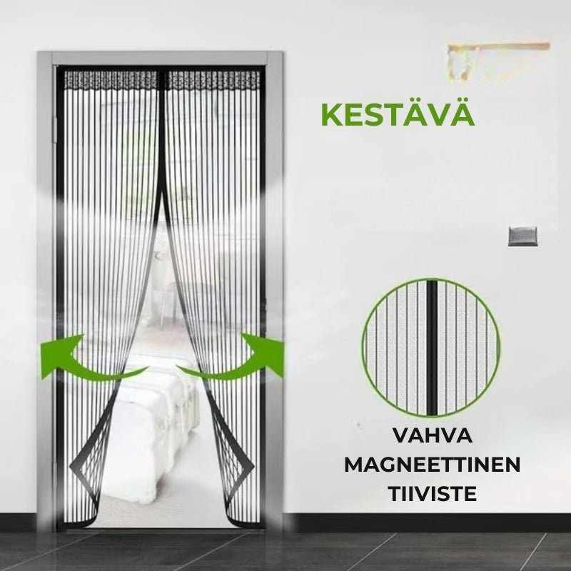 Magneettinen hyttyssuoja oveen – 5min asennus
