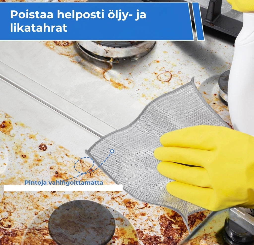 Uudelleenkäytettävät SilverMesh-hankausliinat (10 kpl)