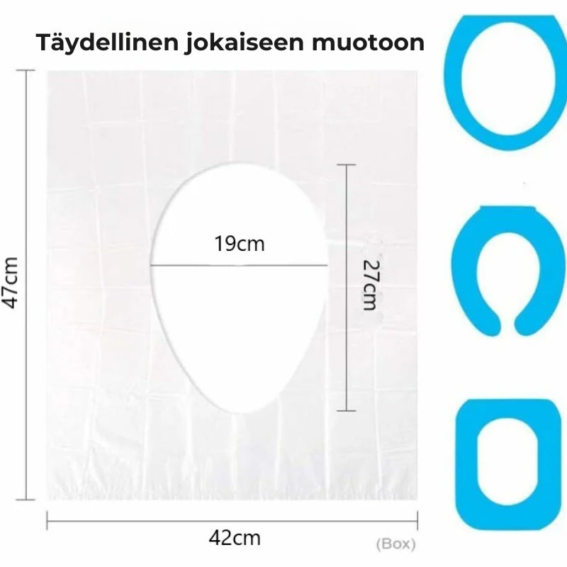 Biohajoavat WC-istuinsuojat julkisiin vessoihin (50 kpl)