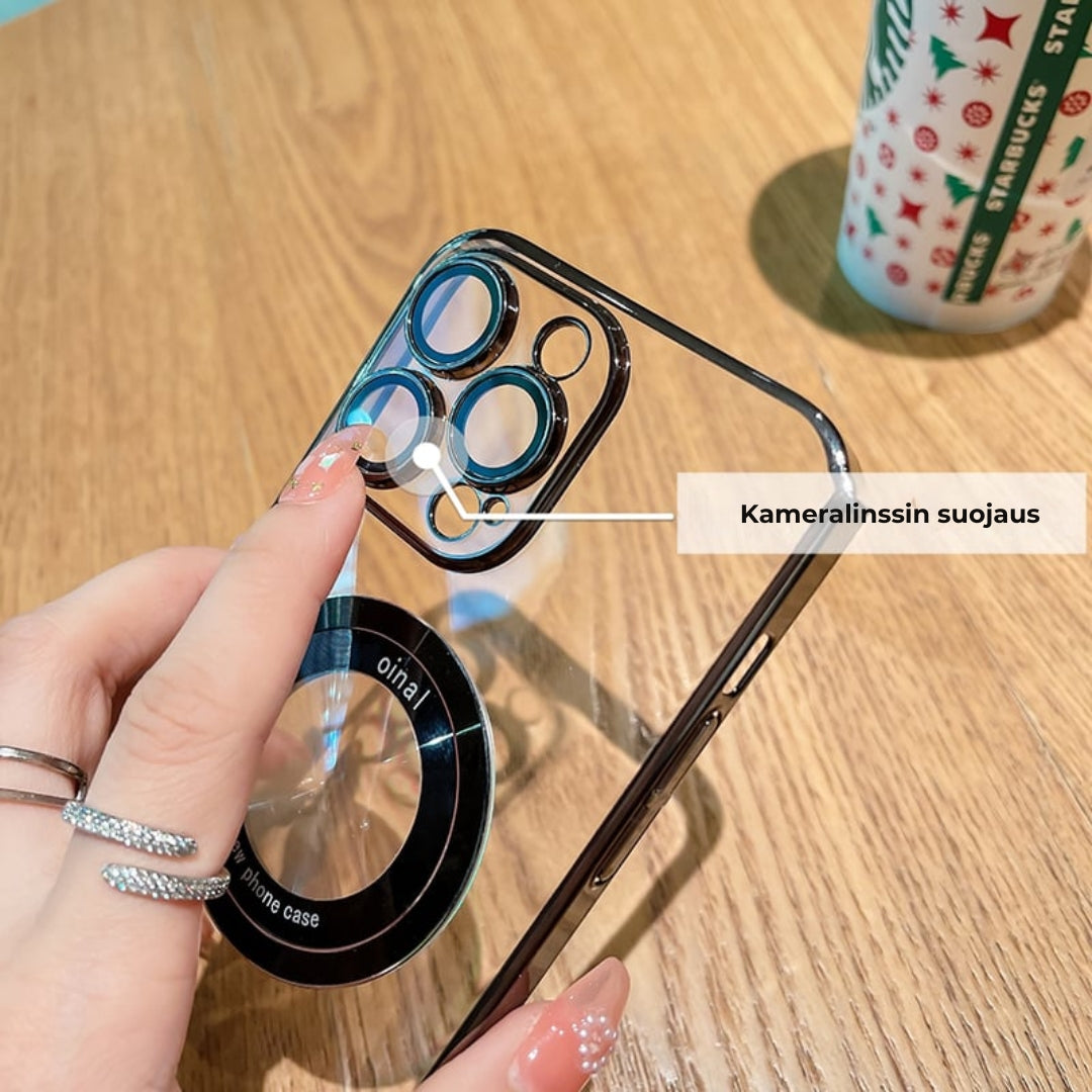 Läpinäkyvä magneettinen iPhone-kotelo