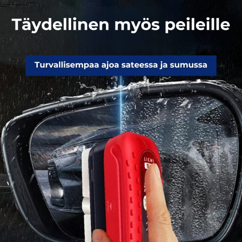 Vettähylkivä lasinpesuneste + harja
