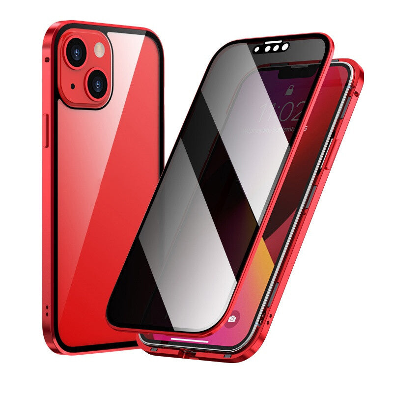 Kaksipuolinen iPhone-magneettikotelo – karkaistua lasia, täysi suoja