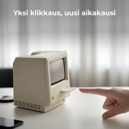 Retro Maclock Mini Mac -kello