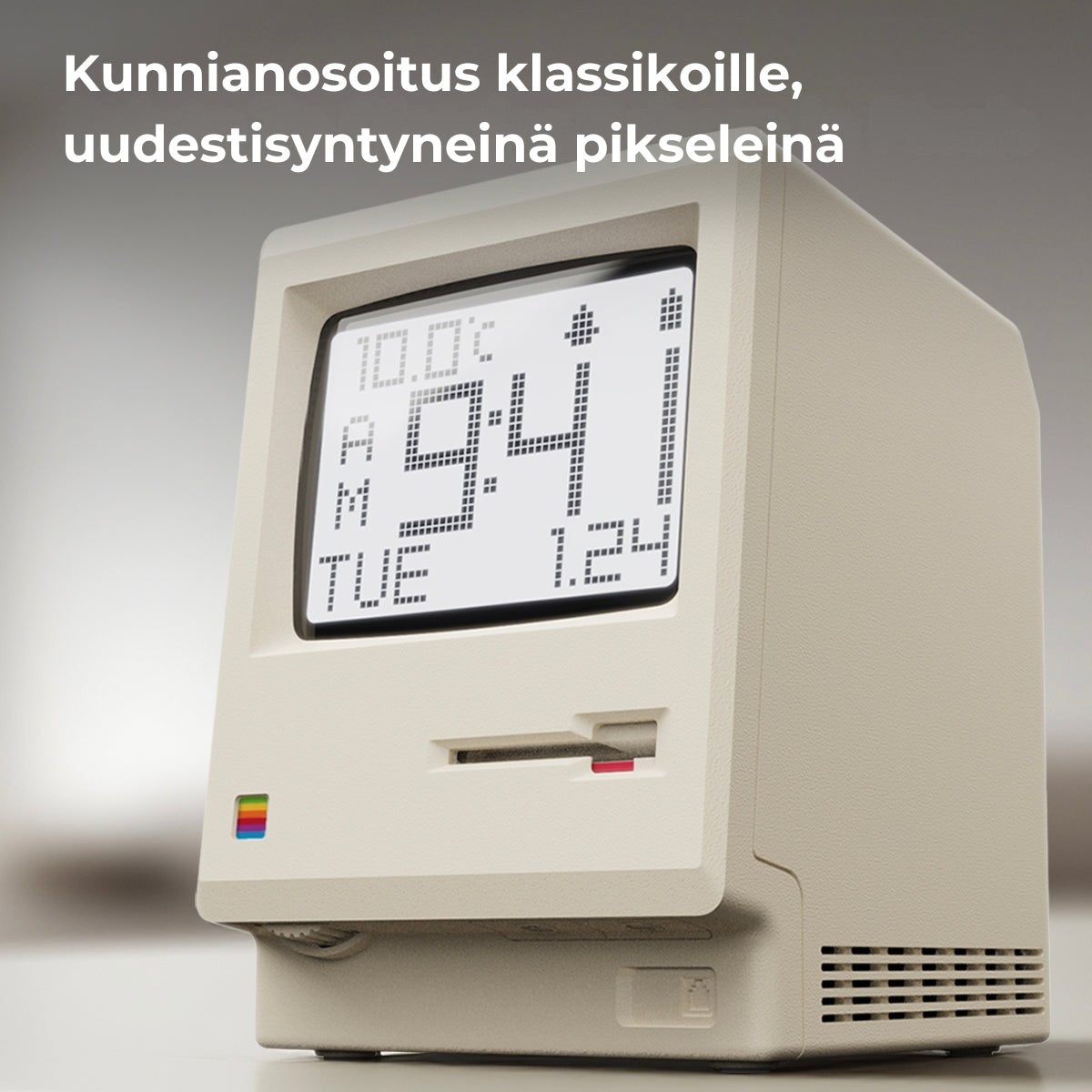 Retro Maclock Mini Mac -kello