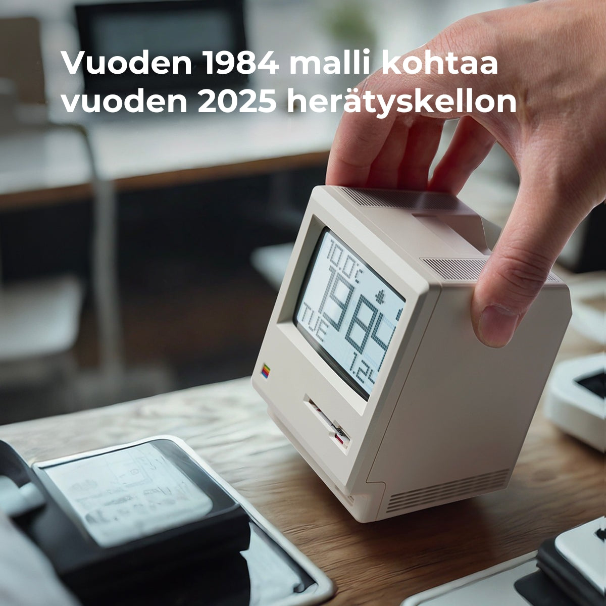 Retro Maclock Mini Mac -kello