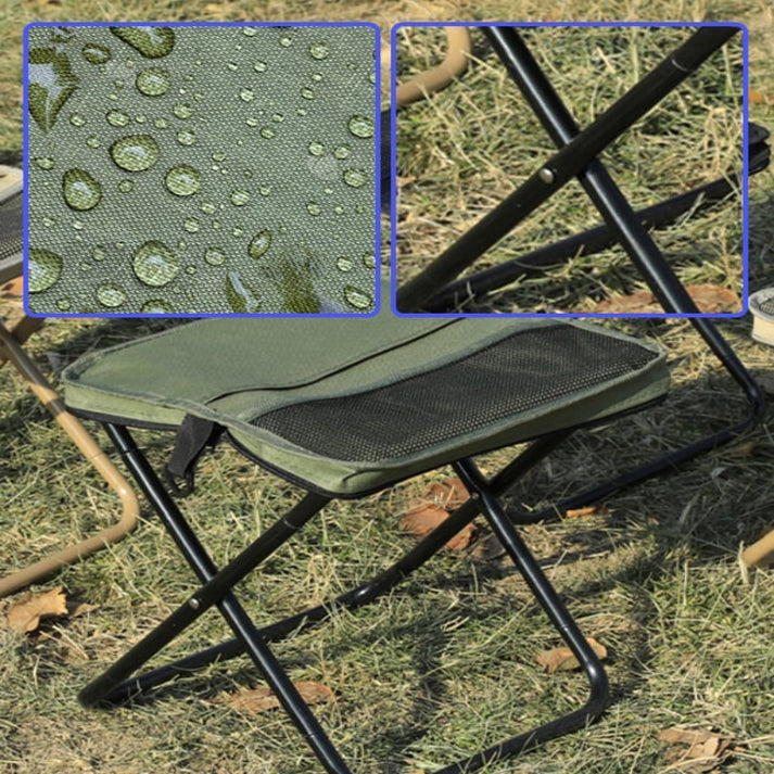 Pieni jakkara, suuri tuki – taitettava istuin kantolaukulla