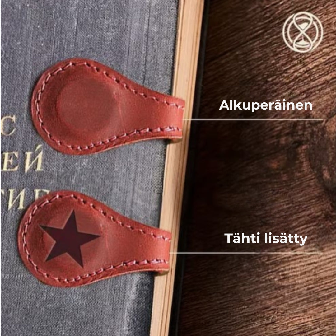 Magneettiset kirjanmerkit nahasta