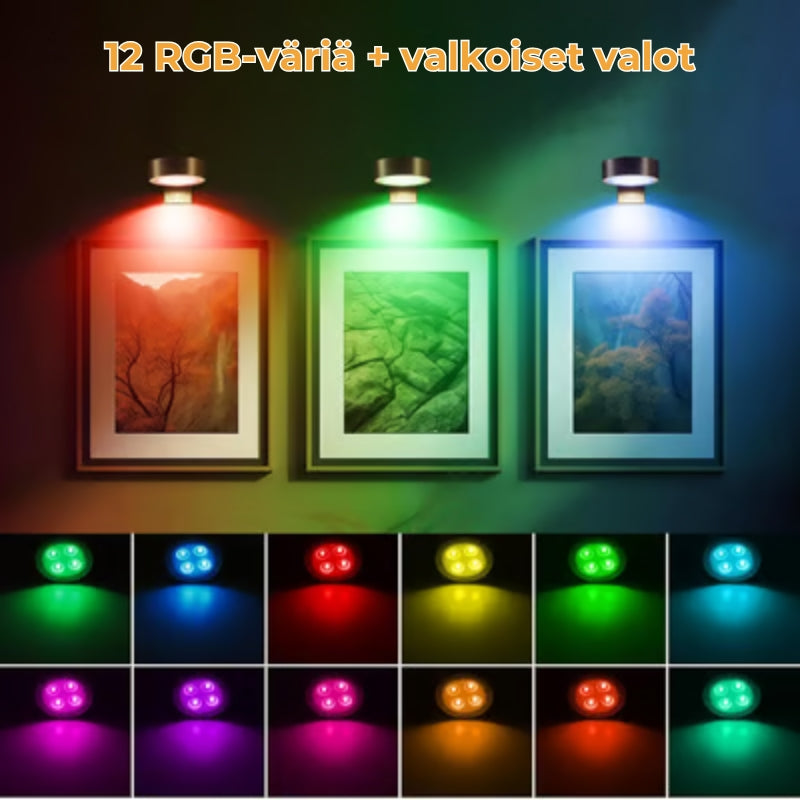 🖼️💡Magneettinen taidevalaisin – 13 valaistustilaa