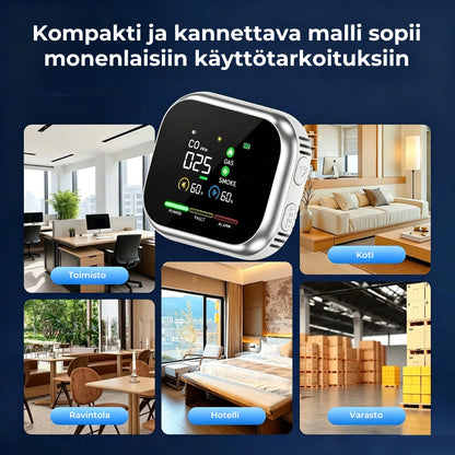 6-in-1-kaasu- ja savuhälytin – Tunnistaa jopa 12 kaasua