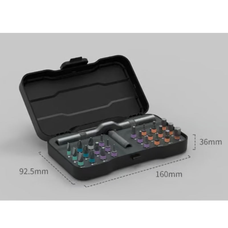 24-osainen kompakti ruuvimeisselisarja