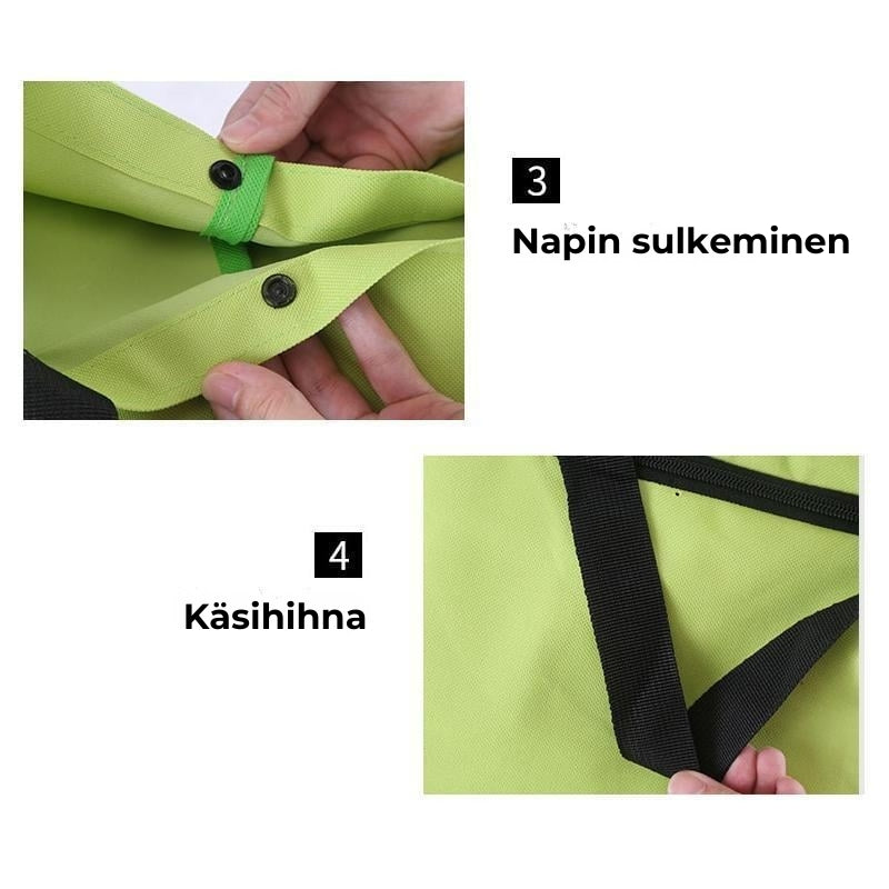 Kokoontaitettava ostoskassi pyörillä