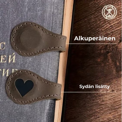 Magneettiset kirjanmerkit nahasta