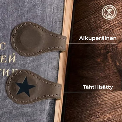 Magneettiset kirjanmerkit nahasta