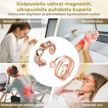 Säädettävä kuparinen magneettisormus
