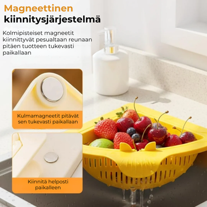 Magneettinen tiskialtaan kulmasiivilä