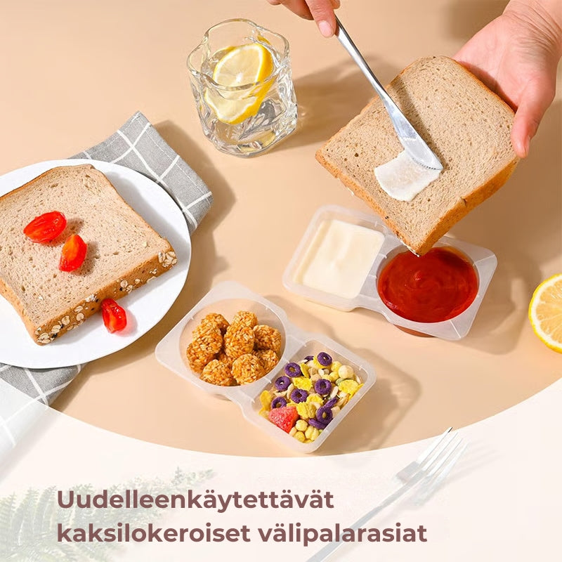 Uudelleenkäytettävät välipalarasiat