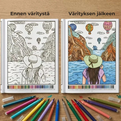 Värityskirja aikuisille: Väritä numeroiden mukaan