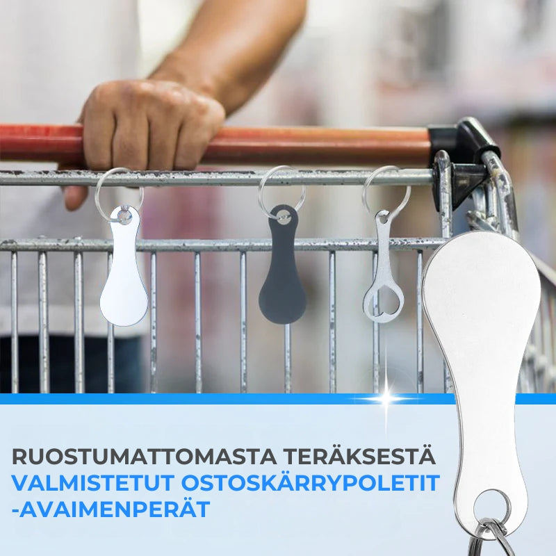 Ostoskärrypoletti -avaimenperä