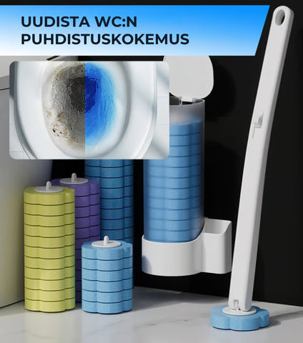 Hygieeninen WC-harja kertakäyttöisillä puhdistuspäillä (sisältää 6–36 tuoksutyynyä)