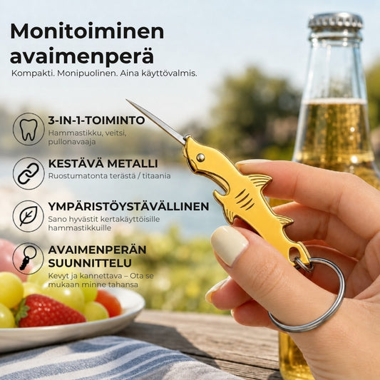 Hainmuotoinen 3-in-1-avaimenperätyökalu