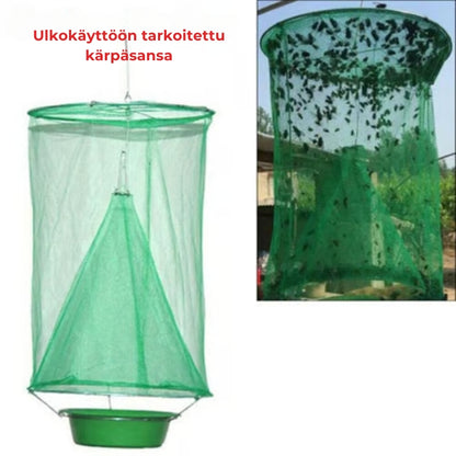 Uudelleenkäytettävä kärpäsansa ulkokäyttöön