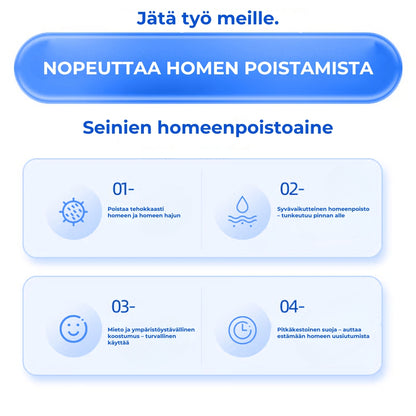 Nopeavaikutteinen homeenpoistospray seinille ja saumoihin