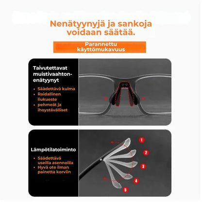 👓 Monitehoiset fotokromiset urheilulasit (❌sininen valo - ❌UV)