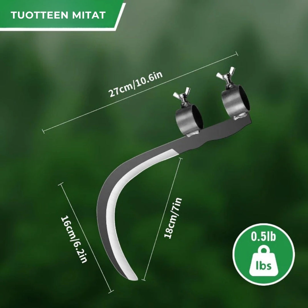 Käsikäyttöinen viikatteen terä