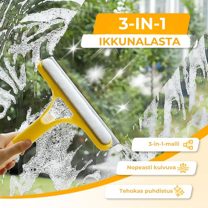 3-in-1-ikkunanpesin sisäänrakennetulla suihkepullolla ja lastalla