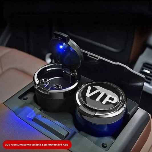 Palonkestävä LED-tuhkakuppi autoon