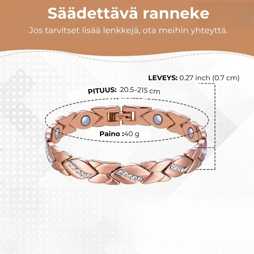 Magneettinen kuparirannekoru