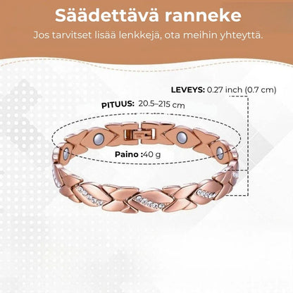Magneettinen kuparirannekoru