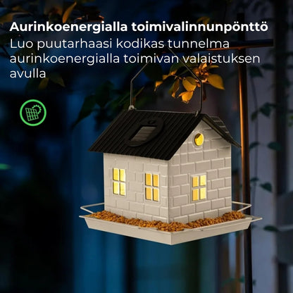 🕊️ Aurinkokäyttöinen linnunpönttö – automaattinen valaistus