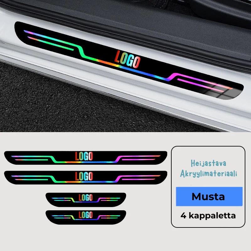 Akryyliset ovien kynnyslistat autoon (4 kpl sarja)